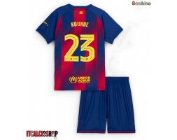 Barcelona Jules Kounde #23 Prima Maglia Bambino 2025-26 Manica Corta (+ Pantaloni corti)